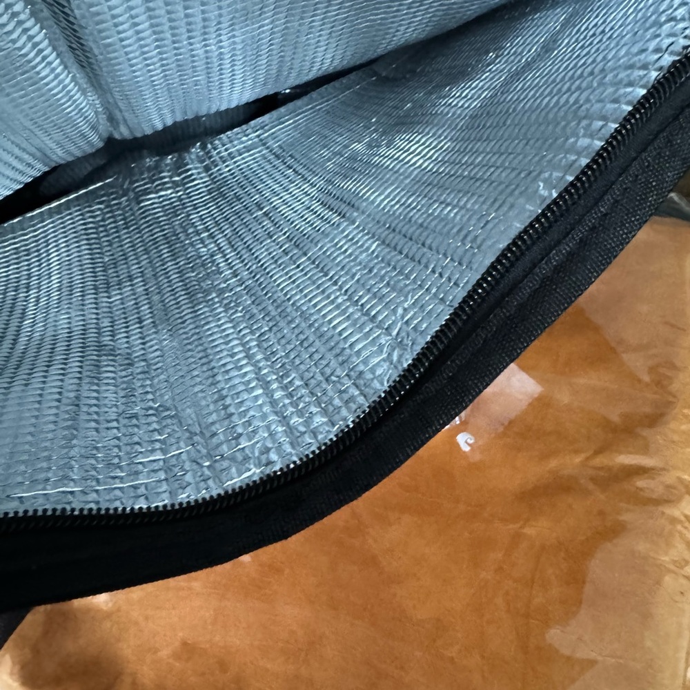 Insulated Black and Silver Bag